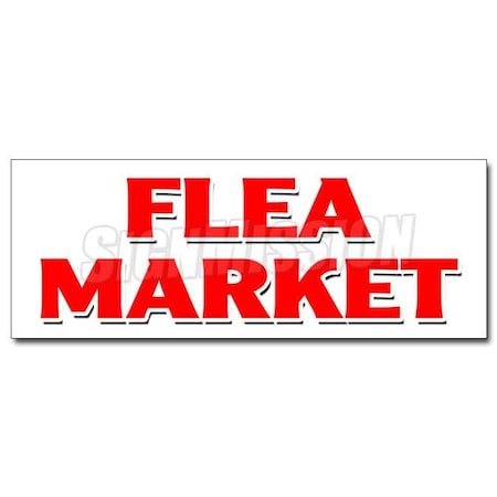 Signmission FLEA MARKET DECAL sticker produce clothes discount kitchen fruit tools, D-48 Flea Market D-48 Flea Market